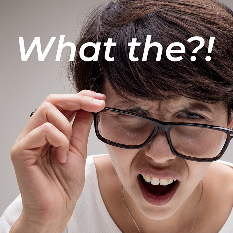 image of a confused user with glasses