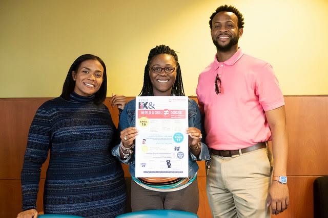 Aniya (middle) with her Winston-Salem colleagues, Aishah Casseus Esq. and Dr. Quentin Gunter.